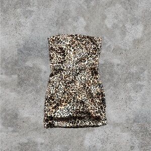strapless dress Jagger & Stone leopard mini dressNWOT